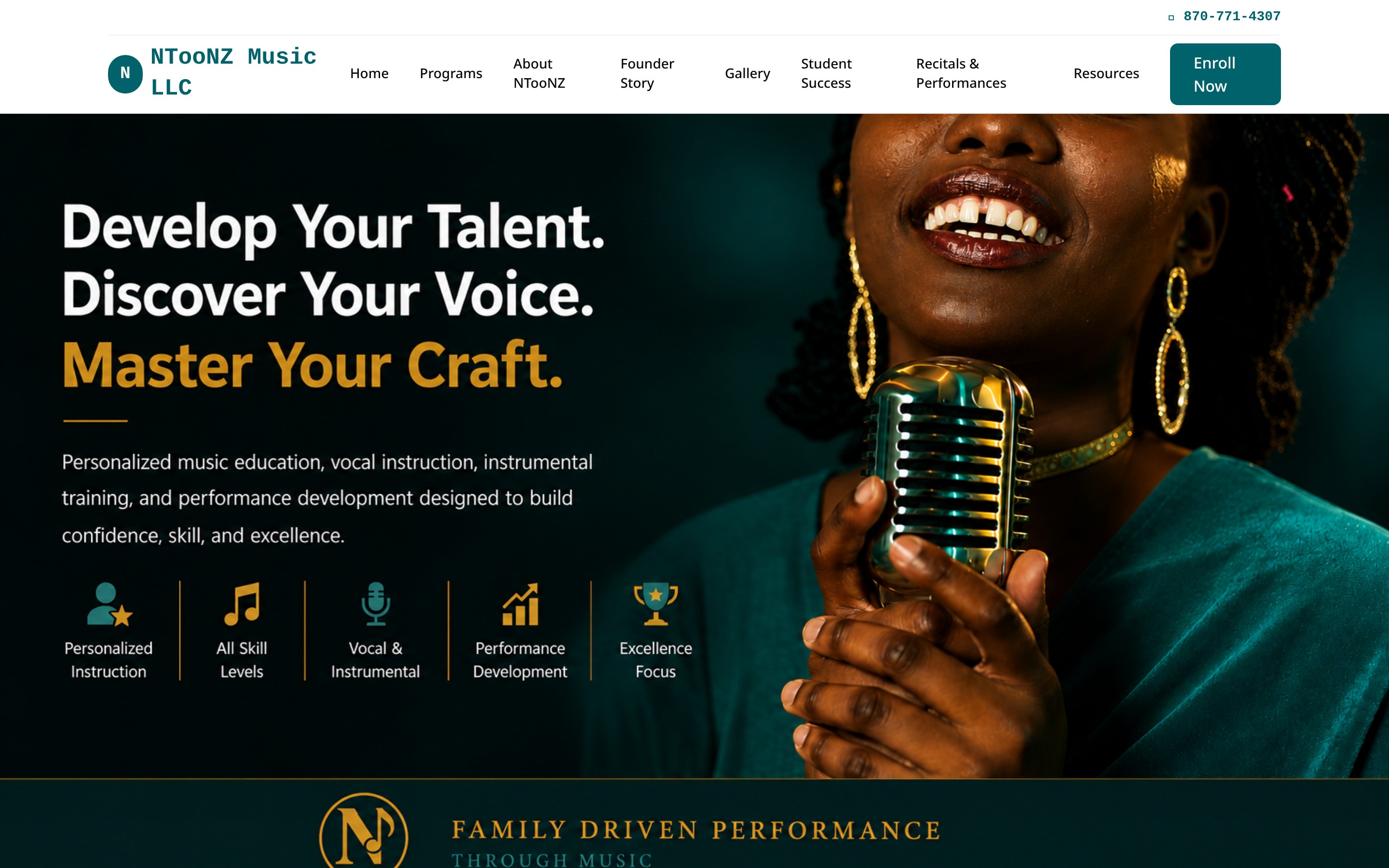 Ntoonz Music LLC — live website at ntoonzmusicllc.com